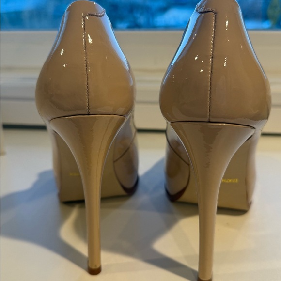 Kelsi Dagger Nude Patent Pointed Toe Stiletto Pumps main image 1